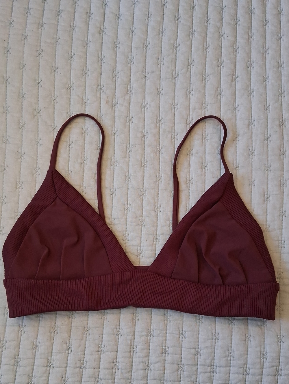 Women's Boys + Arrows Dana Ribbed Triangle Bikini Top